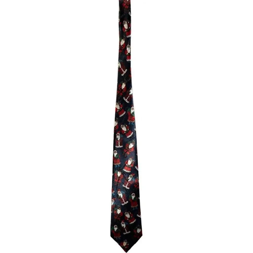 Vintage Yulie Tie Greetings Santa Claus Tie